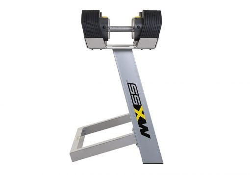 Adjustable weight set up to 24.9 kg (including rack-bars-weights)